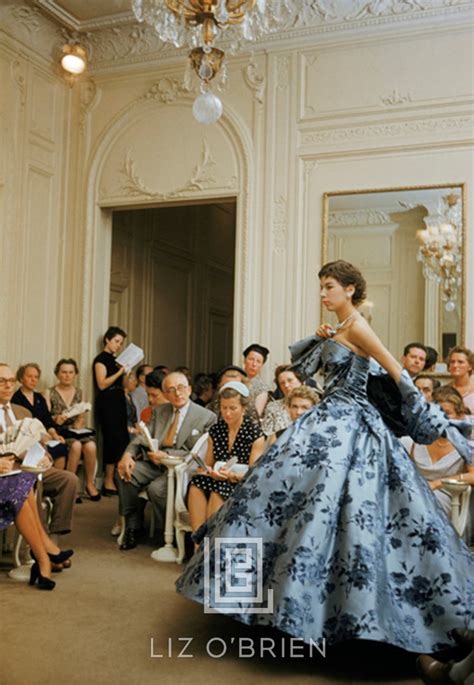 Dior Blue Compiegne Dress, 1954 by Mark Shaw 